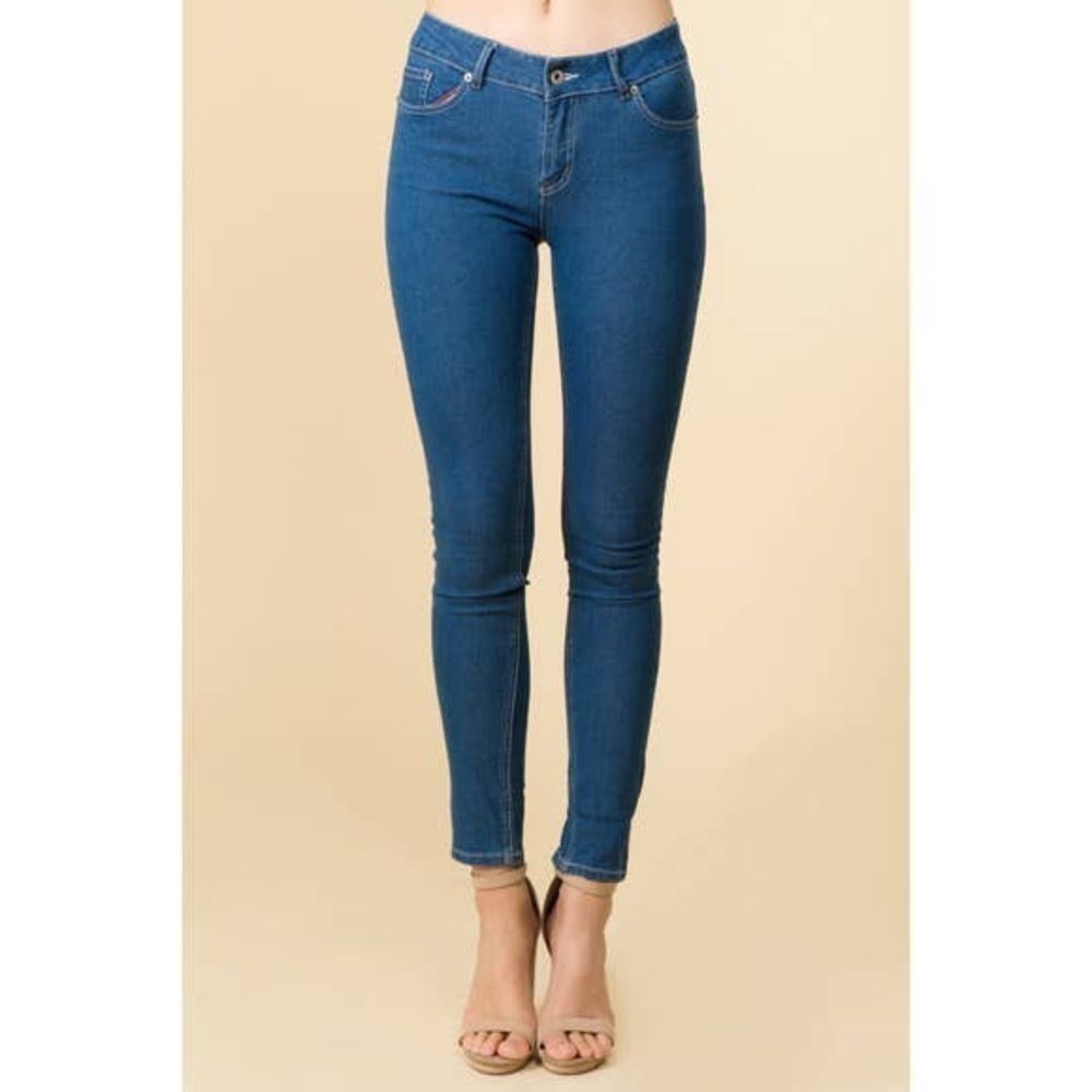 Low Rise Basic Stretch Skinny Denim Jeans - Picture 2 of 6